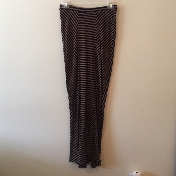 Black and Tan striped maxi skirt, Mossimo