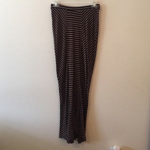 Black and Tan striped maxi skirt, Mossimo