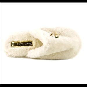 Michael Kors jet set faux fur slippers.