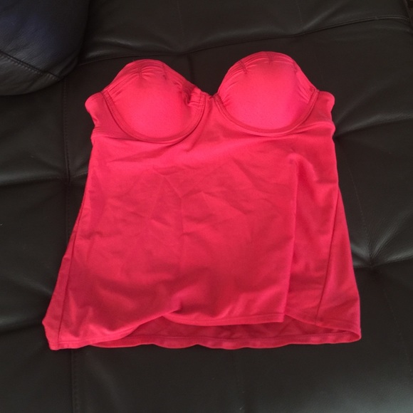 Coral tankini top