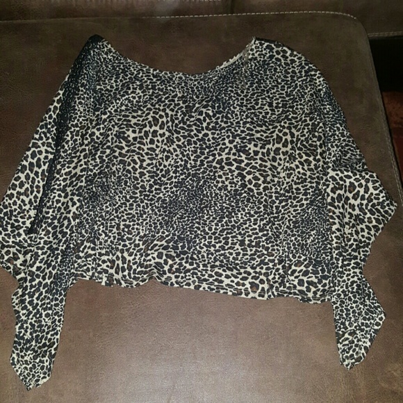 Leopard Print Pancho Shirt