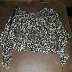 Leopard Print Pancho Shirt