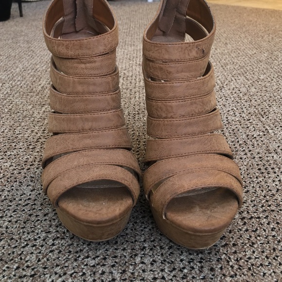 Strappy wedges