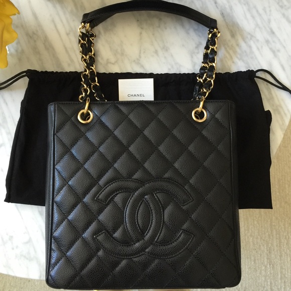 Chanel petite shopping tote black caviar gold - Picture 2 of 4