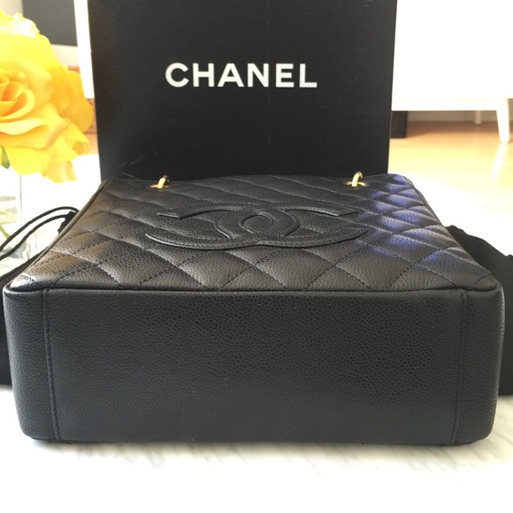 Chanel petite shopping tote black caviar gold - Picture 3 of 4