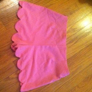 Bright pink high waisted shorts!