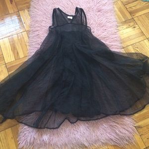 Black organza dress