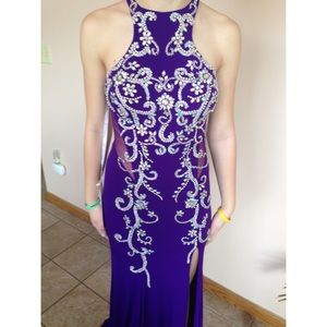 Rachel Allan Purple Prom Gown