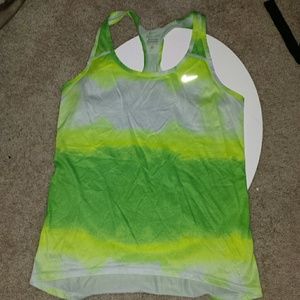 Small Green and White DriFit Nike Tank