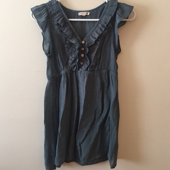 Mine sleeveless blouse/tunic in teal/green