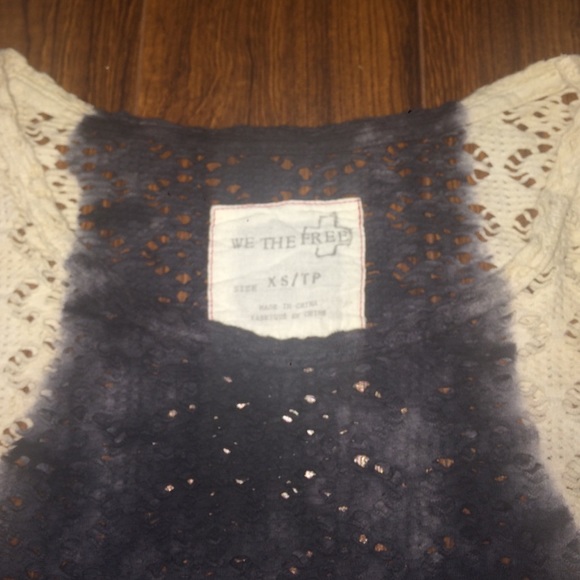 We The Free ombré cream/grey top - Picture 2 of 4