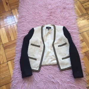 Cream and black blazer