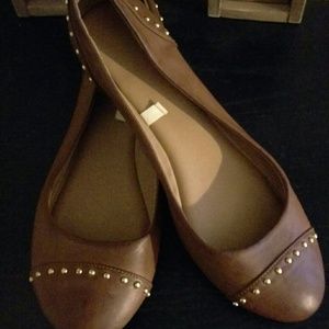 Mossimo Brown Studded Flats