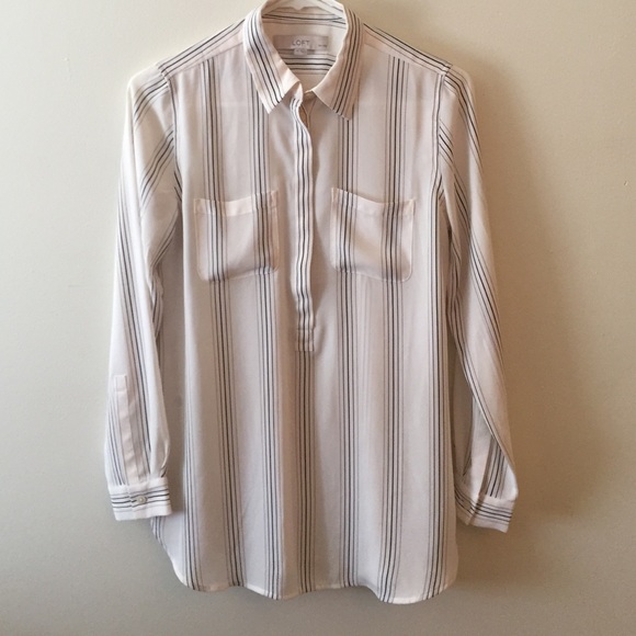 1/2 button down, Loft blouse