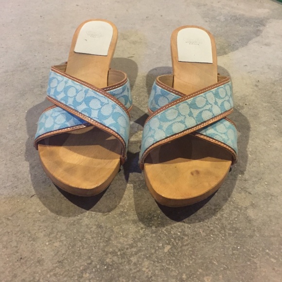 Coach blue signature shoes