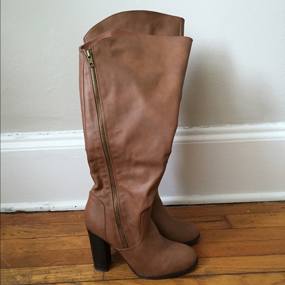 Donating next week! Knee high caramel brown boots
