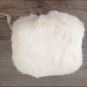 Vintage Real Fur Muff, Cream