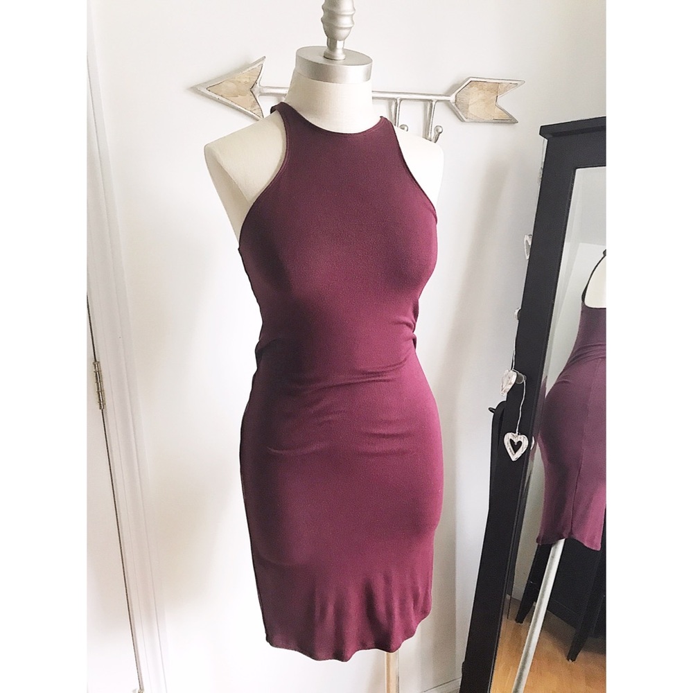 ✨ATID High Scoop Neck Burgundy Dress✨