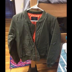 Green bomber jacket