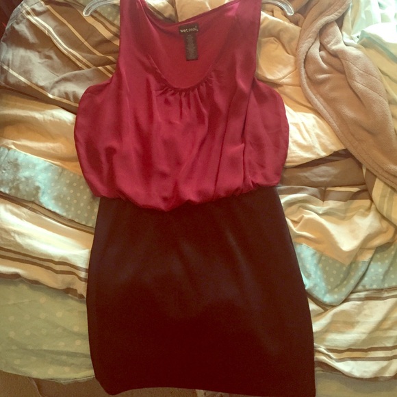 NWOT maroon & black dress - Picture 1 of 3