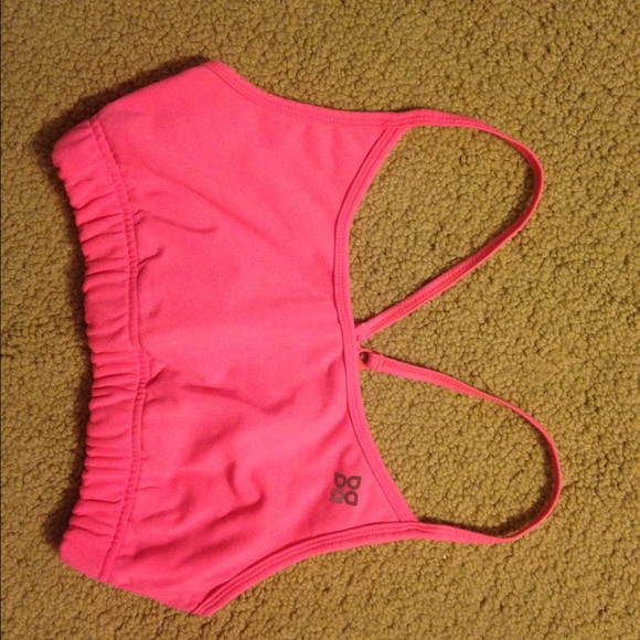 Pink sports bra