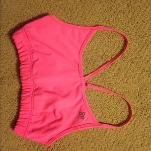 Pink sports bra