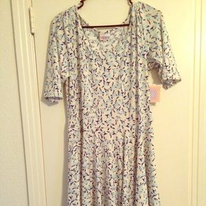 XL Lularoe Nichole  bluebirds