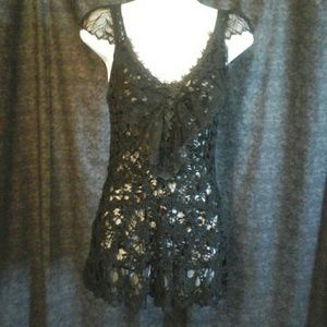 Boston Proper Crochet And Lace Top - Size XSmall