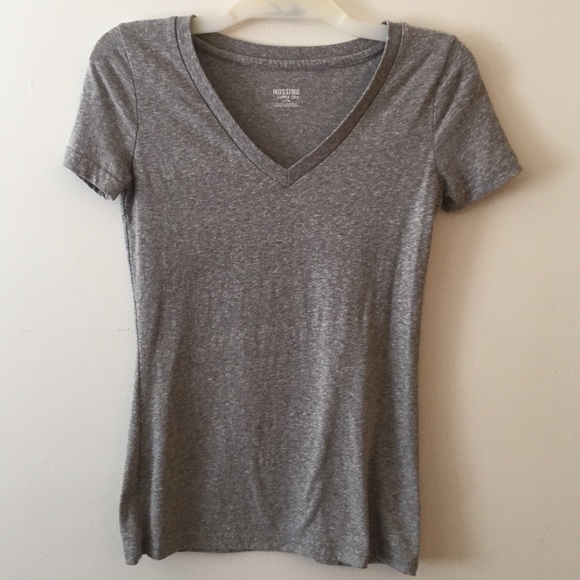 Mossimo Brown/gray v-neck tshirt