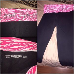 Pink capris yoga pants