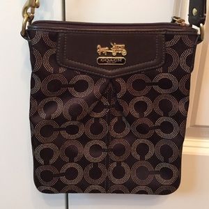 Brown cross body Coach bag