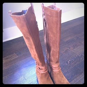 Suede boots-never worn! Riding boot style.