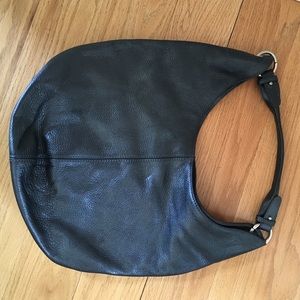 Blue/Grey Metallic Hobo Shoulder Bag