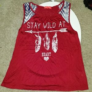 Medium Red Graphic Tank