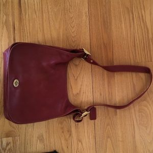 Vintage Coach Red Shoulder Bag