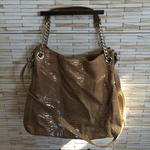 Michael Kors Jet Set Chain Embossed Leather Bag