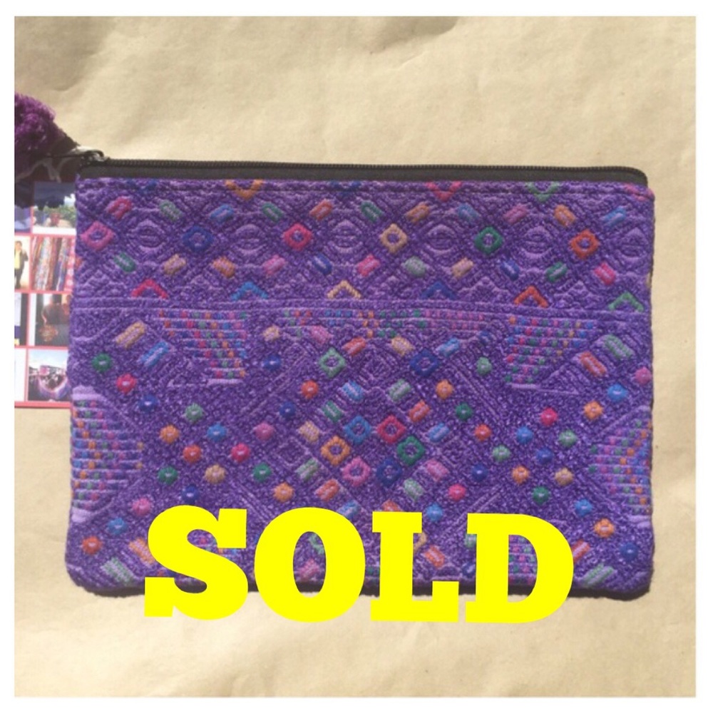 Ketzali Recycled Textile Zippered Bag Pouch - Picture 2 of 4