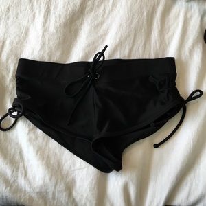 Black Boyshort Swim Bottoms