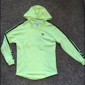 Neon yellow Victoria's Secret PINK pullover hoodie