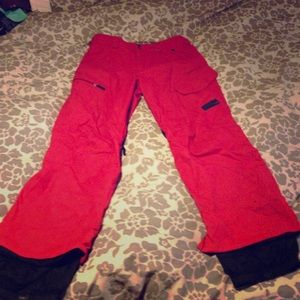 Red Burton snow pants
