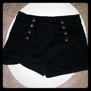Black High Waisted Shorts