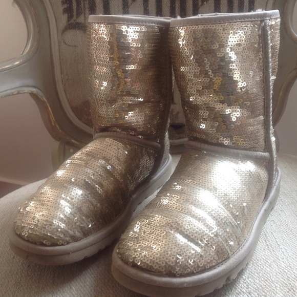 UGG Australis Classic Short Sparkle Sequin Boots