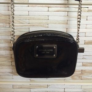 Michael Kors Patent Leather Black Crossbody