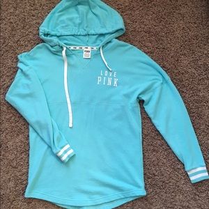 Bright blue Victoria's Secret PINK pullover hoodie