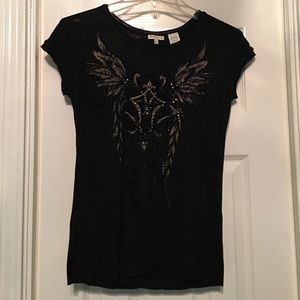 Black Fringy Miss Me Top