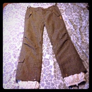 Brown foursquare snow pants