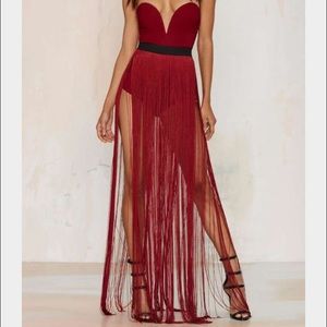 Nasty Gal fringe bodysuit!