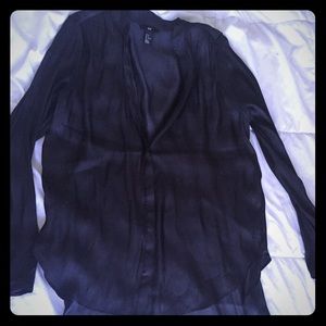 Black dressy flowy blouse from H &M