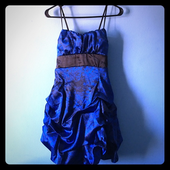 Blue Bubble Prom Dress