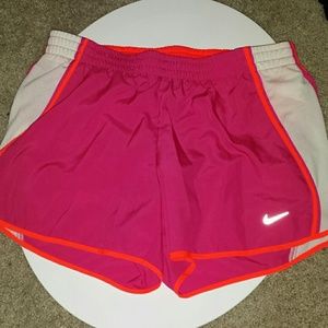 Small Pink and Orange Nike DriFit Shorts